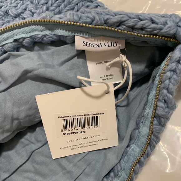 NWT Serena & Lily Fisherman’s Knit Pillow Cover - Picture 7 of 12